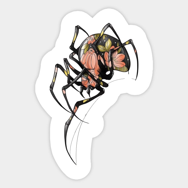 spider Sticker by sample the dragon